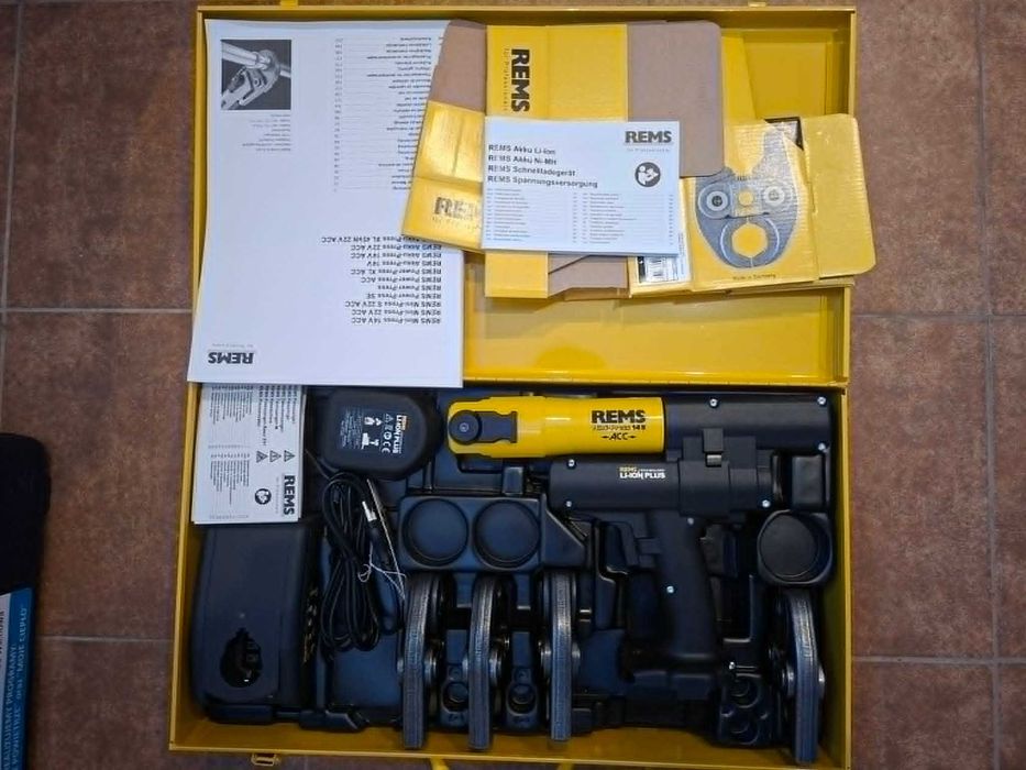 Zaciskarka REMS Mini-Press ACC Basic-Pack zestaw szczęki, kamienie U16-20-25-32 nowa FS/paragon