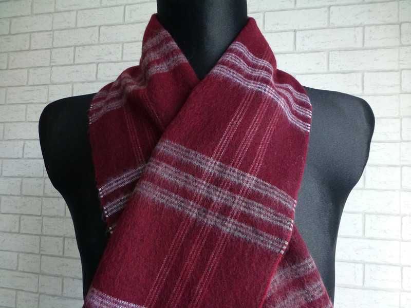 Tie Rack Francois Duchamp elegancki męski szalik w kratkę