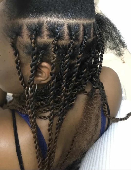 Tranças africanas com estilo.