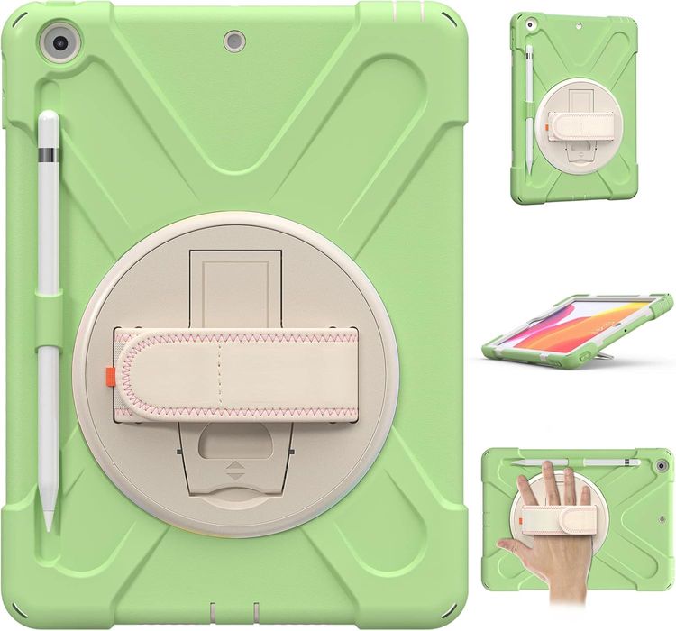 Etui do iPad 9.7” (2017/2018) z Podstawką i Paskiem na Ramię Zielone