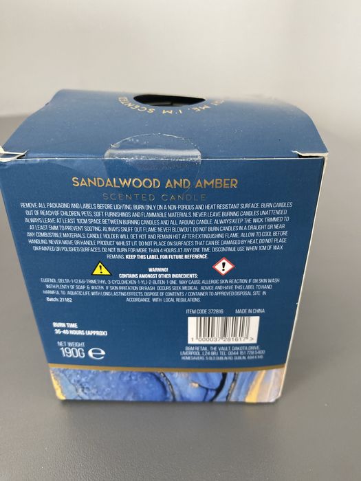 Świeca zapachowa sandalwood and amber