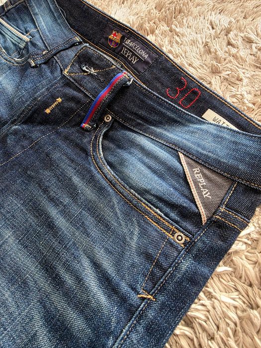 Replay FC Barcelona - Nowe Spodnie jeansowe - Rozmiar 30/32