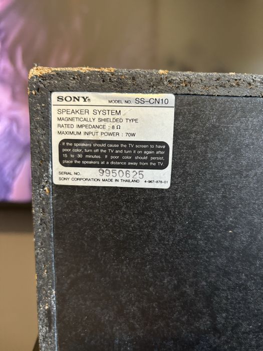 Coluna central  home cunema sony