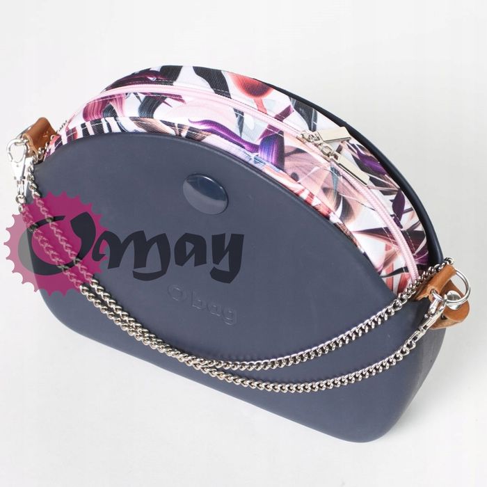 organizer OBAG MOON LIGHT kwiaty pudrowy róż 2 kieszenie wkład OMAY
