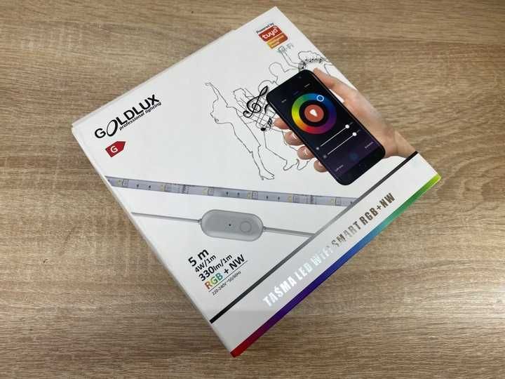 Taśma LED WiFi 5m 4000K + RGB IP65 funkcja audio Tuya 500lm