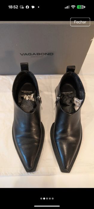 Sapatos botins pretos Vagabond 38