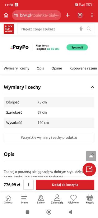 Toaletka dziewczęca