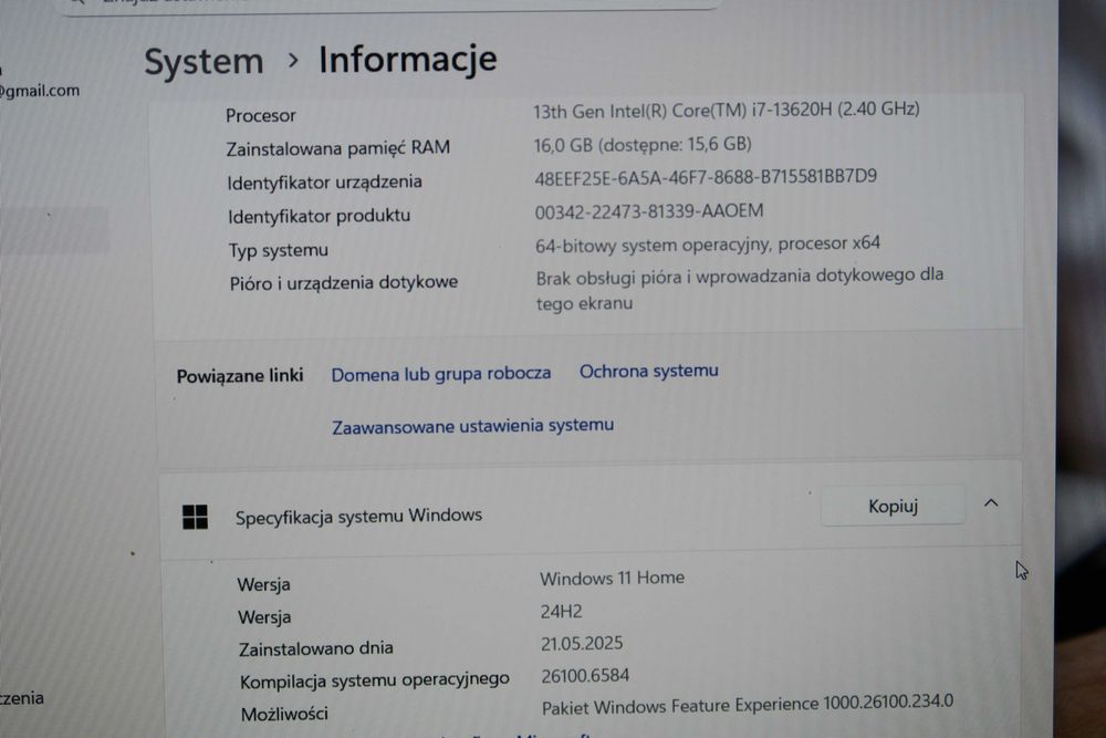 Laptop ASUS Tuf F15 FX507 win11, 16gbram, pamięć 1tb rtx4060 gwarancja