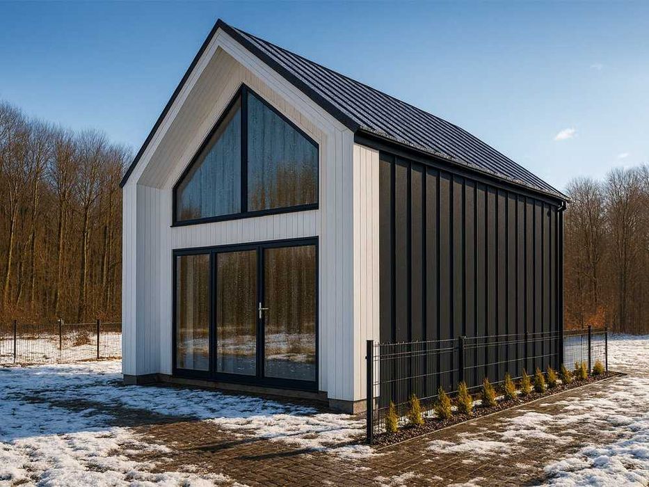 Domek Nowoczesna Stodoła 4,7x9, piętro użytkowe, domek drewniany