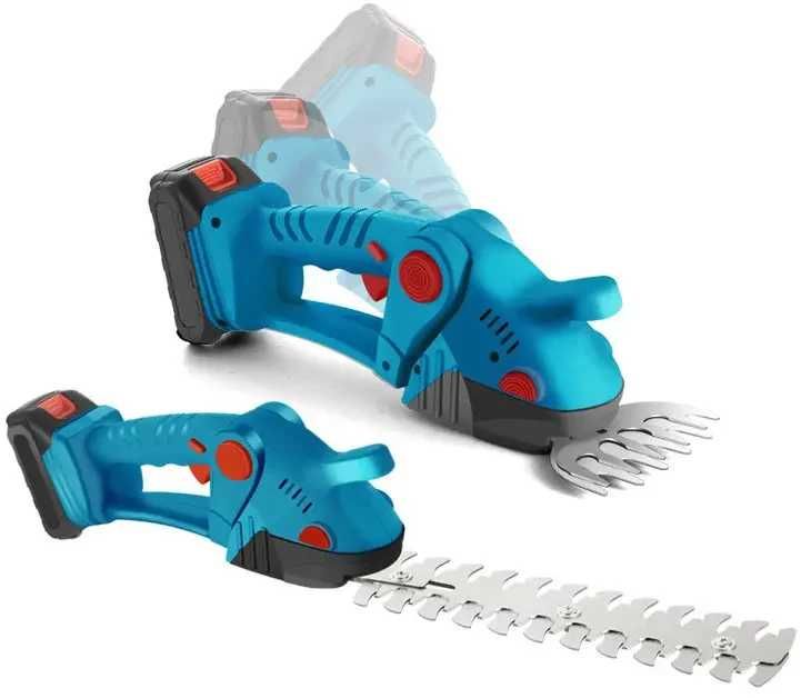 Кусторез, ножницы для ухода за садом с 2 АКБ 48В и 2 насадками в кейсе