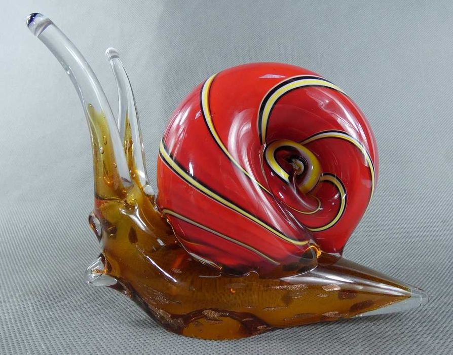 Figura szkło ŚLIMAK muszla figurka MURANO
