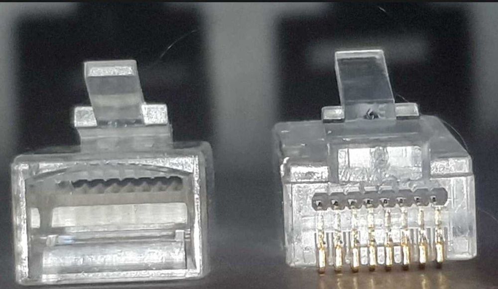 Коннектор RJ45 позолочені контакти (прохідний конектор UTP)