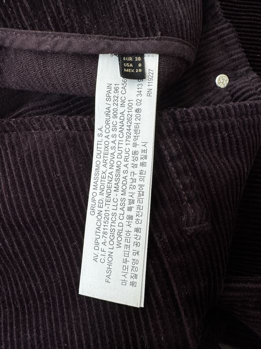Massimo Dutti вельветові брюки розмір 38 бургунді