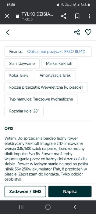 Rower elektryczny Kalkhoff integrale ltd