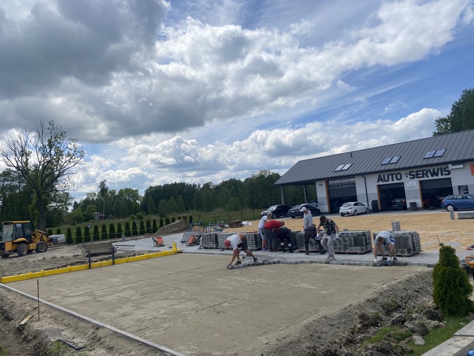 Ukladanie kostki brukowej przemysłowej / System 3D