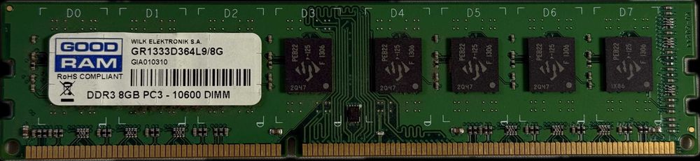 Pamięć RAM GOODRAM 8GB 1x8GB DDR3 1333MHz