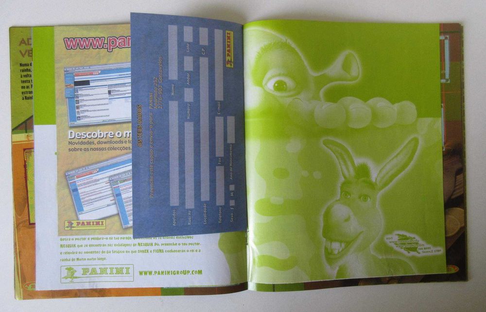 Caderneta INCOMPLETA "Shrek 2" (PANINI)