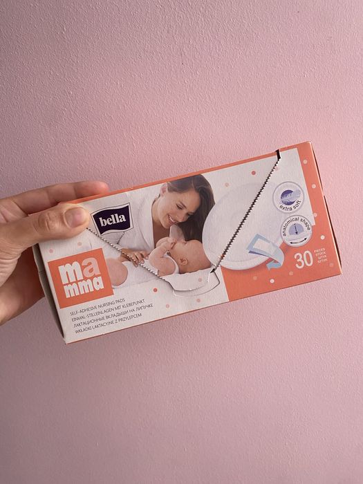 Лактаційні вкладиші для грудей Bella Мamma з липкою смужкою, 30 шт