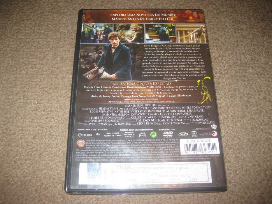 "Monstros Fantásticos e Onde Encontrá-los" Edição Especial com 2 DVDs