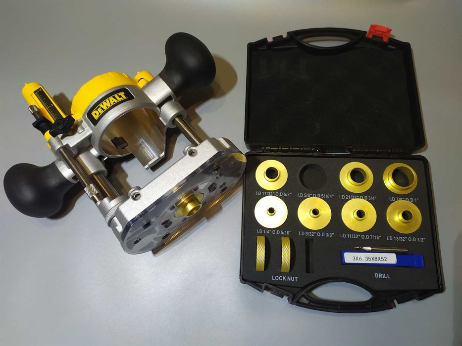 Кромочний фрезер DeWALT DCW600B та аксесуари до нього
