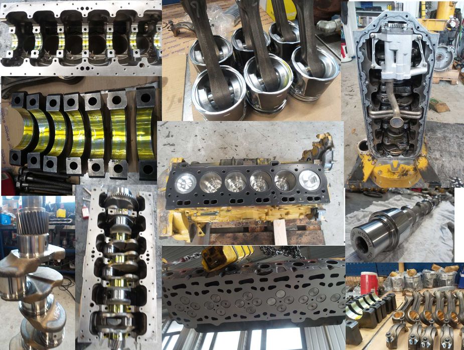 Remont silnika Caterpillar C6.6 do koparki, kruszarki Cat C6E