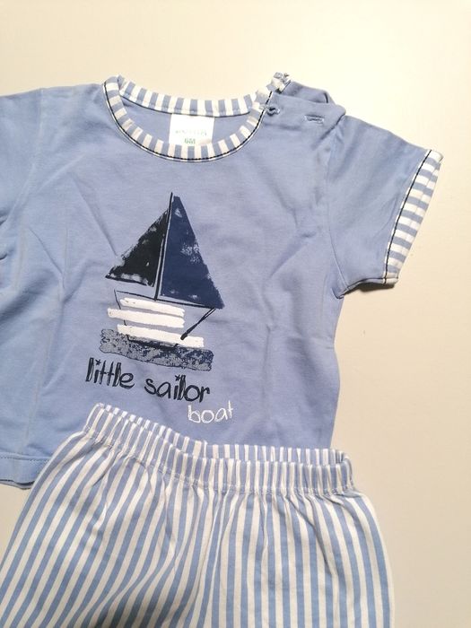 Conjunto Náutico Azul de Bebé Menino