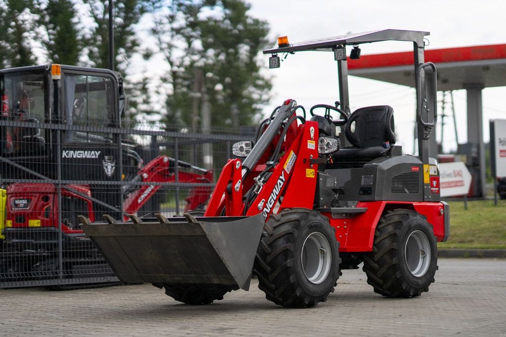 Ładowarka przegubowa silnik KUBOTA 1000 kg udźwig + łyżka + widły