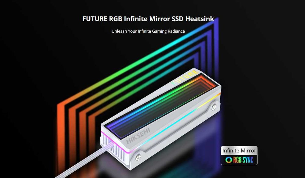 Dissipador para SSD NVMe M.2 Hiksemi com luz RGB