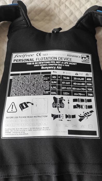 Dziecięca Kamizelka Asekuracyjna Feelfree Advance  (76-86cm, 25-40Kg)