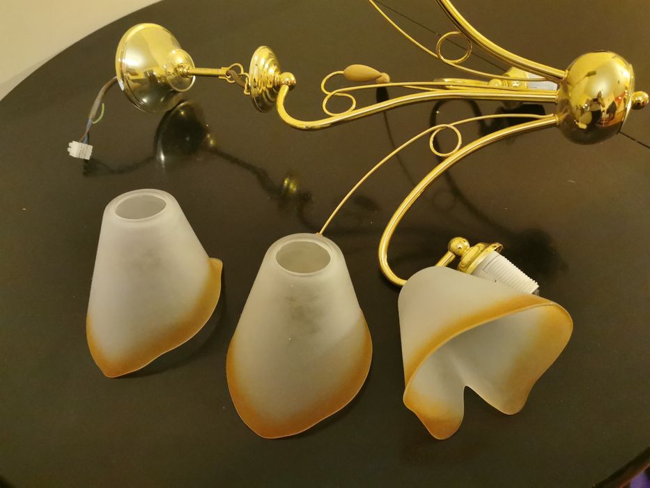 Lampa wisząca, złota, Okazja!