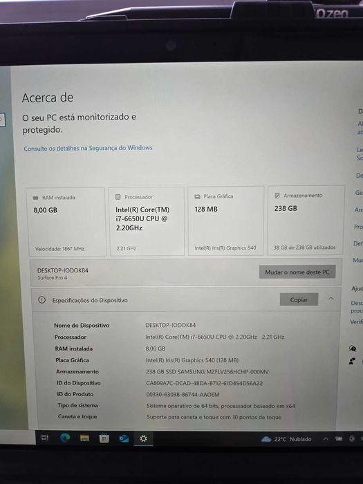 Computador Portátil / Tablet - Microsoft Surface 4 + Extras