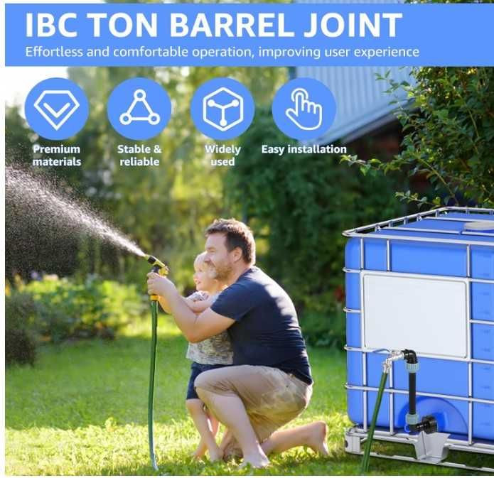 Wysoki kran do beczki mauzera 3/4" IBC