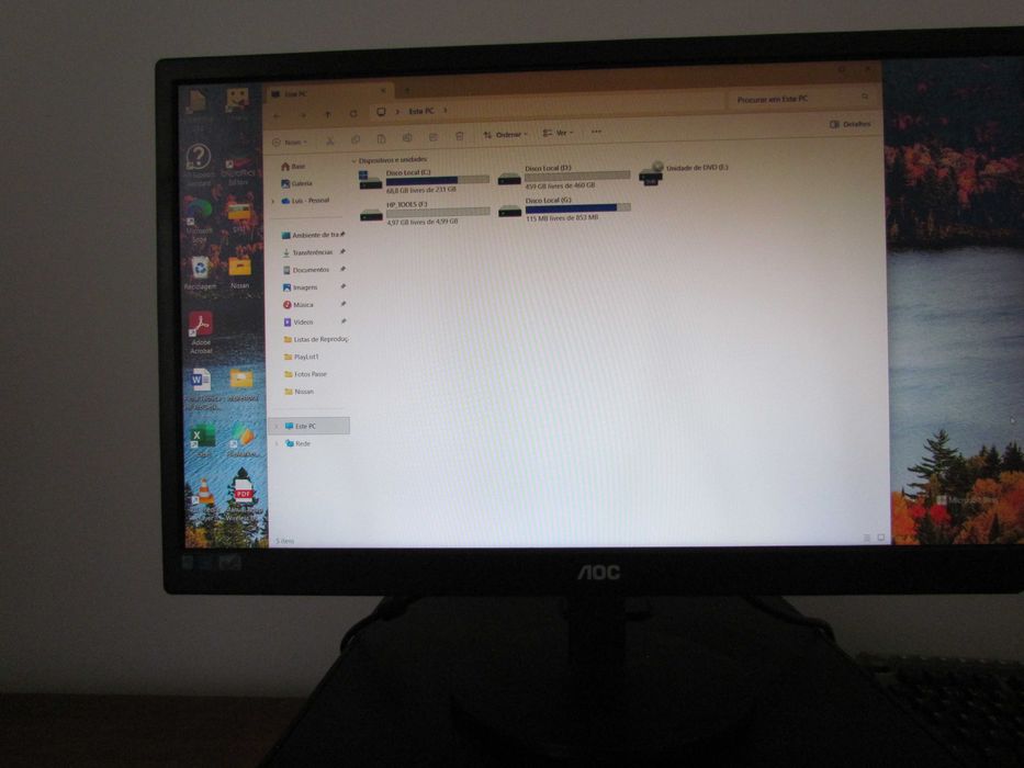 Computador com Monitor, Teclado e Rato