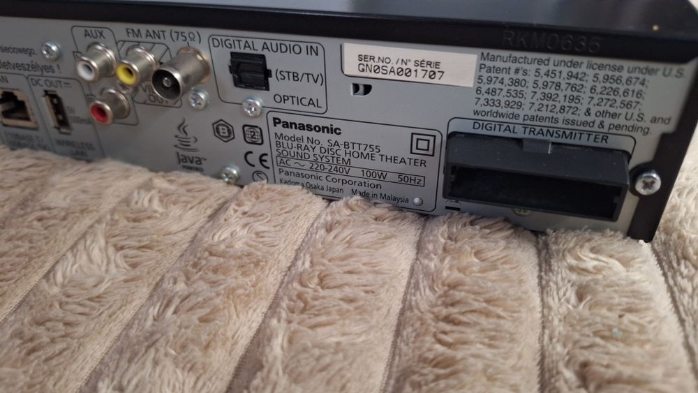 Panasonic SA-BTT755 , Nie sprawny ! + Oryginalny pilot N2QAKB 000090