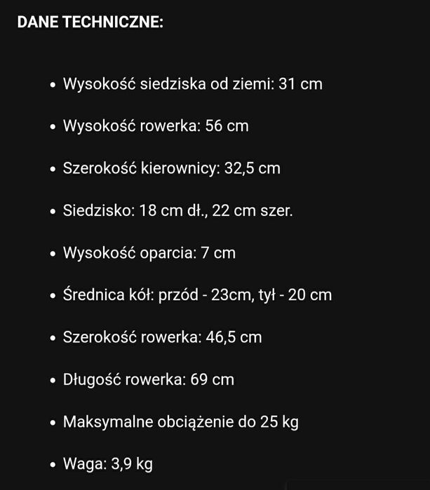 NOWY Rowerek Trójkołowy dziecięcy biegowy +2 lata Milly Mally Bobby RÓ