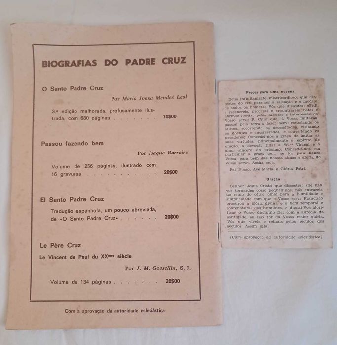 Boletim 'Graças do Servo de Deus, Padre Cruz S. J.'