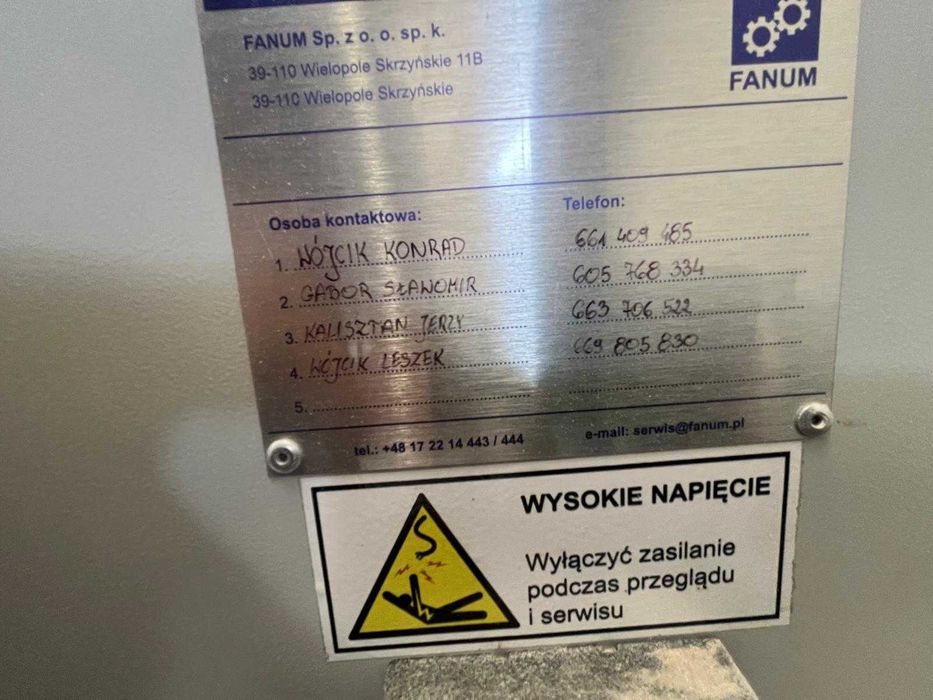CNC 5-OSIOWE centrum  obróbcze  fanum sigma