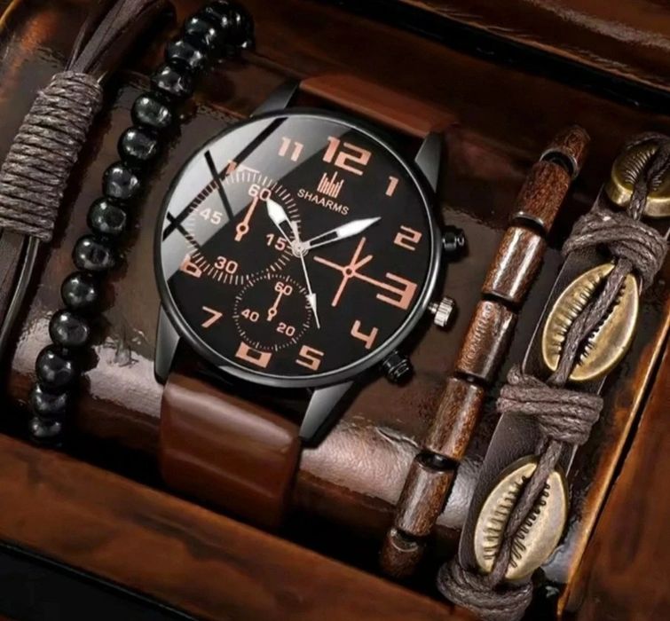 Relogio novo com caixa e pulseiras