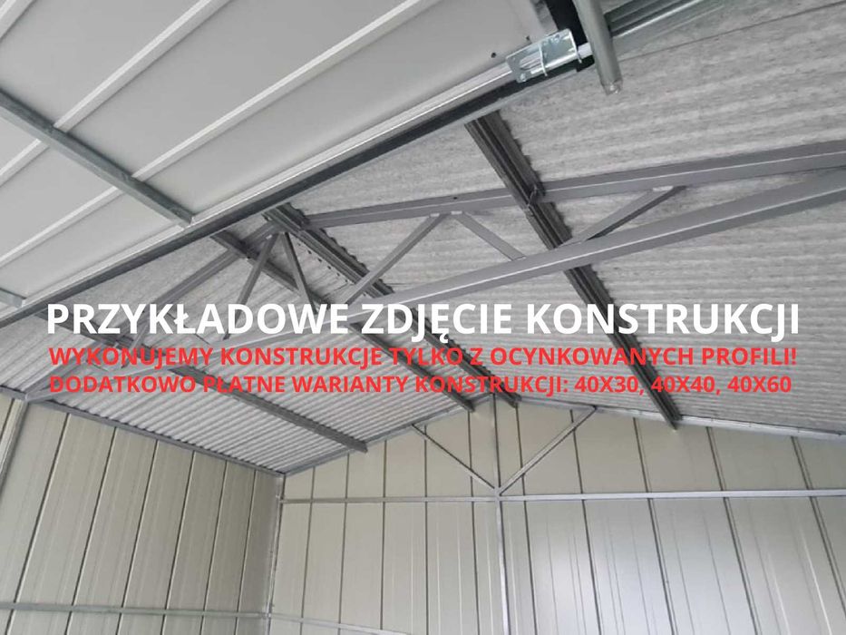 Garaż blaszany 7x6 drewnopodobny magazyn domek dwustanowiskowy garaz