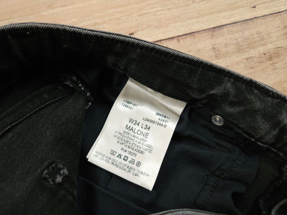 LEE Malone Spodnie Jeans Męskie Szare Skinny r. 34/34