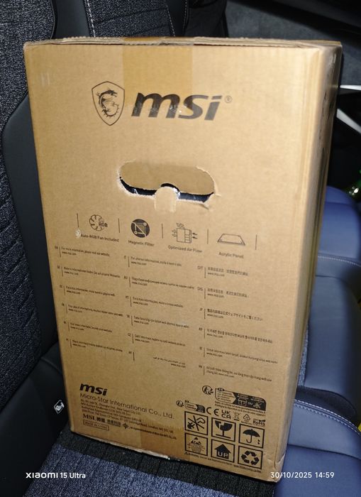 MSI MAG Forge M100A Micro-ATX Case, Black with RGB Lighting64739396384259121