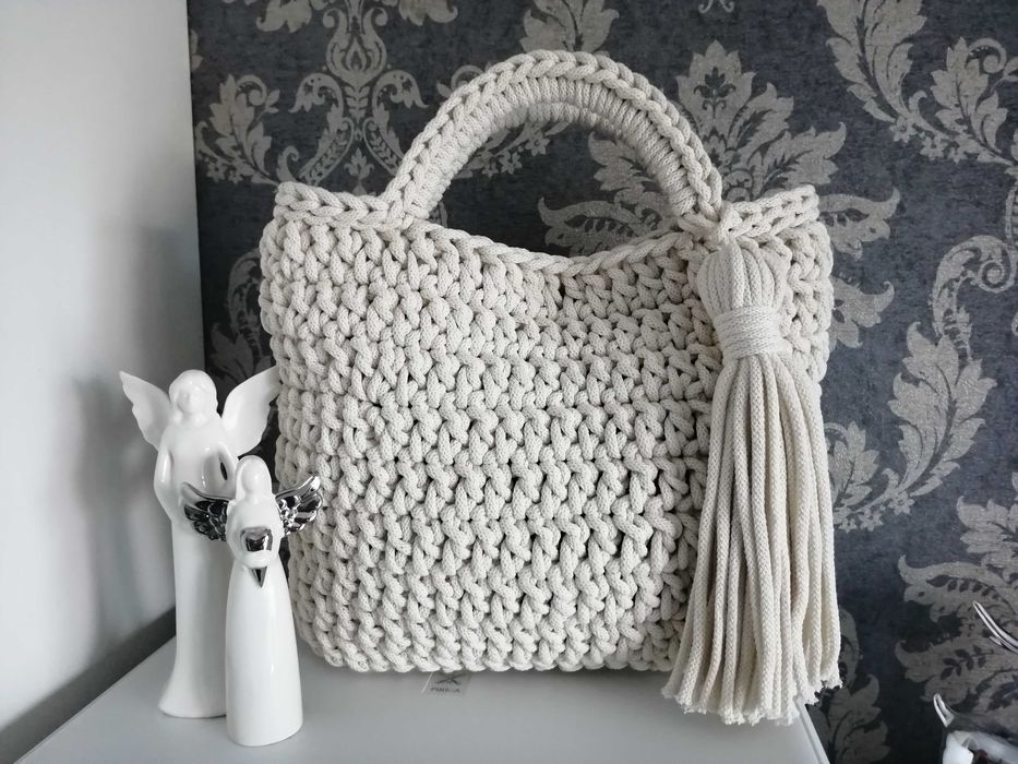 Torba koszyk boho handmade