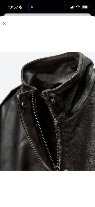 Натуралтна шкіряна куртка ZARA розмір С