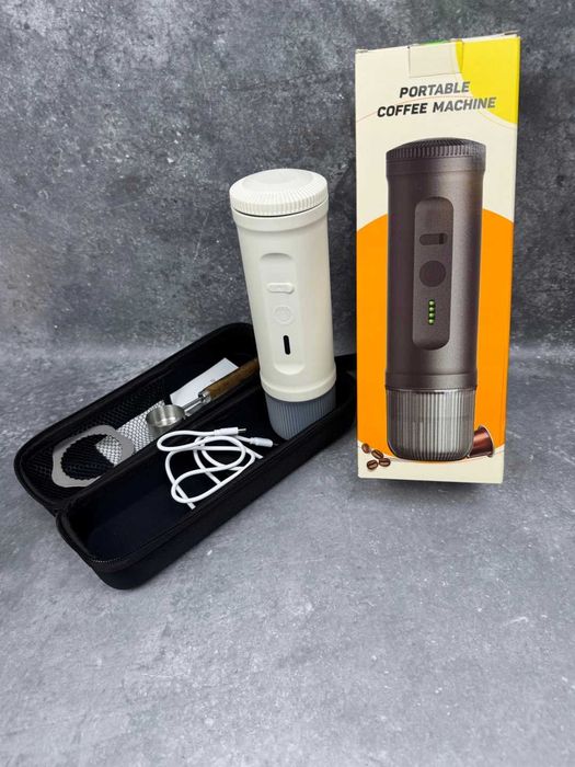 Przenośny ekspres do kawy espresso na kapsułki i kawę mieloną USB C 2w1 95W