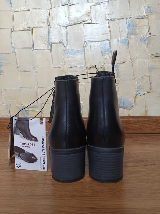 Botki damskie skóra naturalna