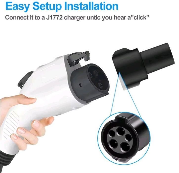 Перехідник адаптер Type 1 - Tesla (j1772) до 20квт Краща якість!