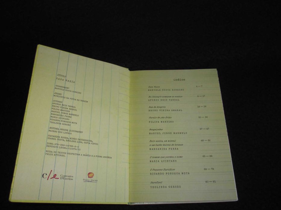 Livro Casa Vazia Manuela Costa Ribeiro Correntes d'Escritas