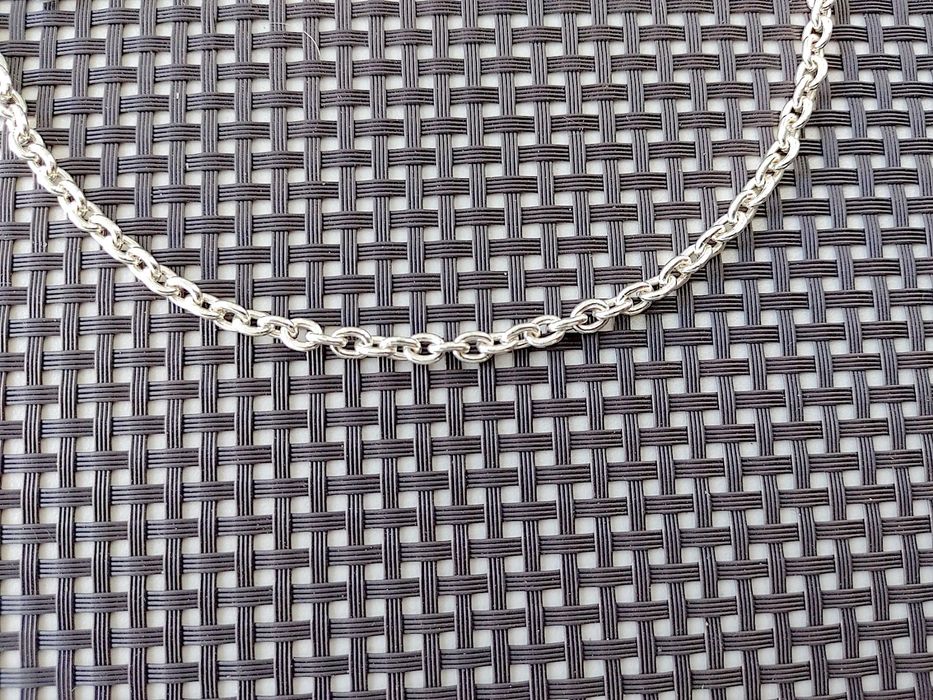 Серебряная цепочка якорное плетение с родированием. Италия. 925 проба.