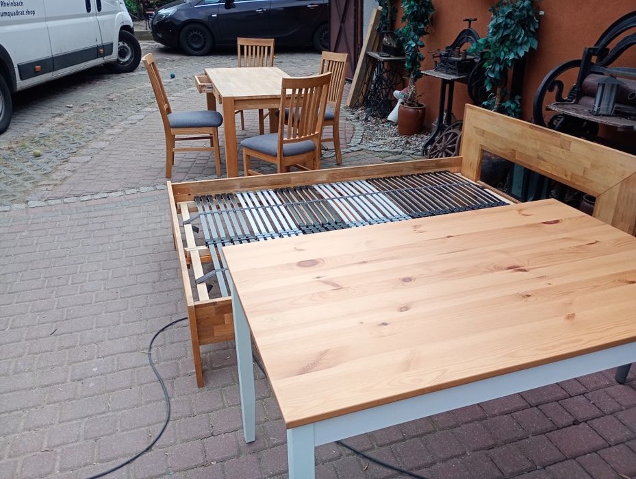 Stół kuchenny dębowy z krzeslami