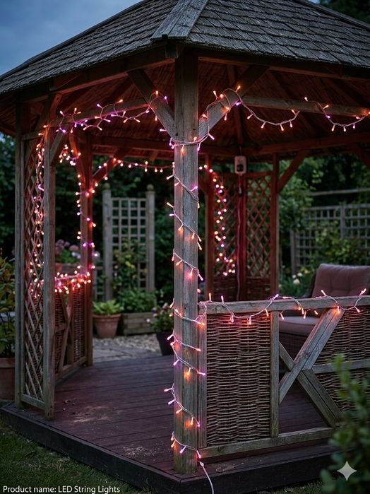 Lampki LED 10 m altanka ogrod dom